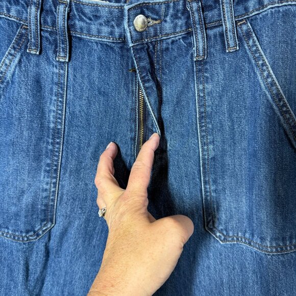 Universal Thread Womens High Rise Wide Leg Jeans 8 Short Medium Wash Pockets - Picture 7 of 13